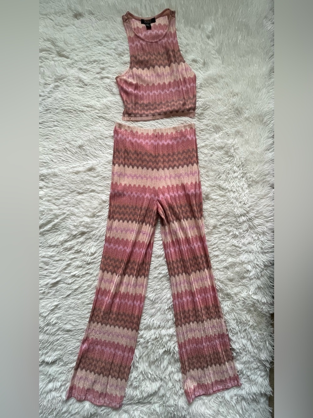 💕Forever 21 Striped Flare Knit Pants💕